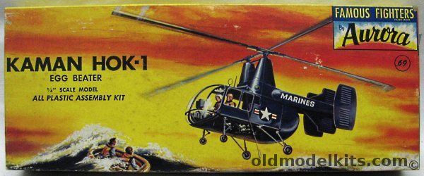 Aurora 1/50 Kaman Hok-1 Egg Beater, 505-69 plastic model kit